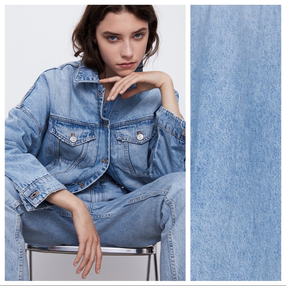 NWT. Zara Oversized Denim Jacket. Size S. - Picture 4 of 14